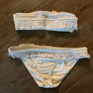 Victoria’s secret white crochet bikini set